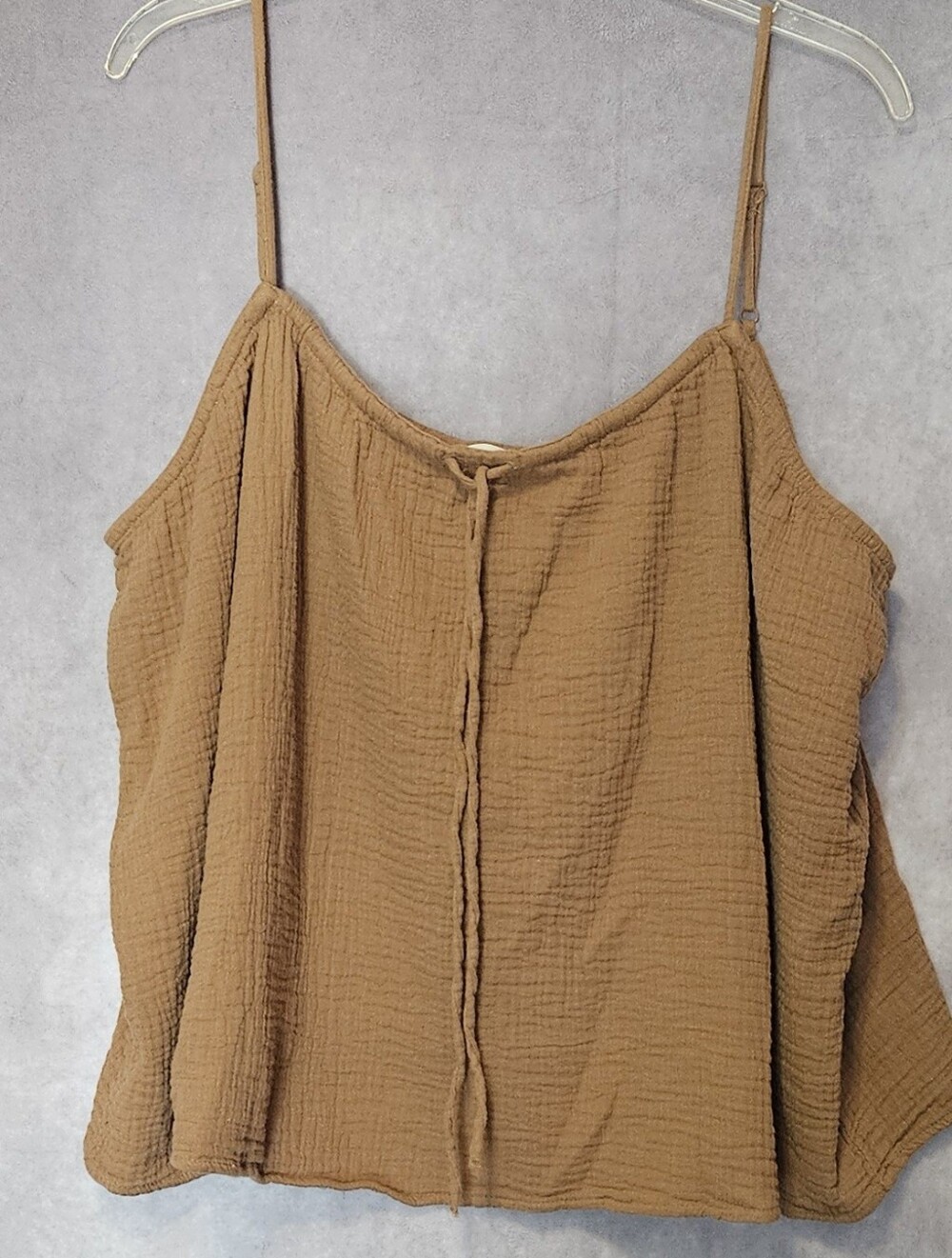 H&M Brown Cotton Cami Tank Top Women's XL